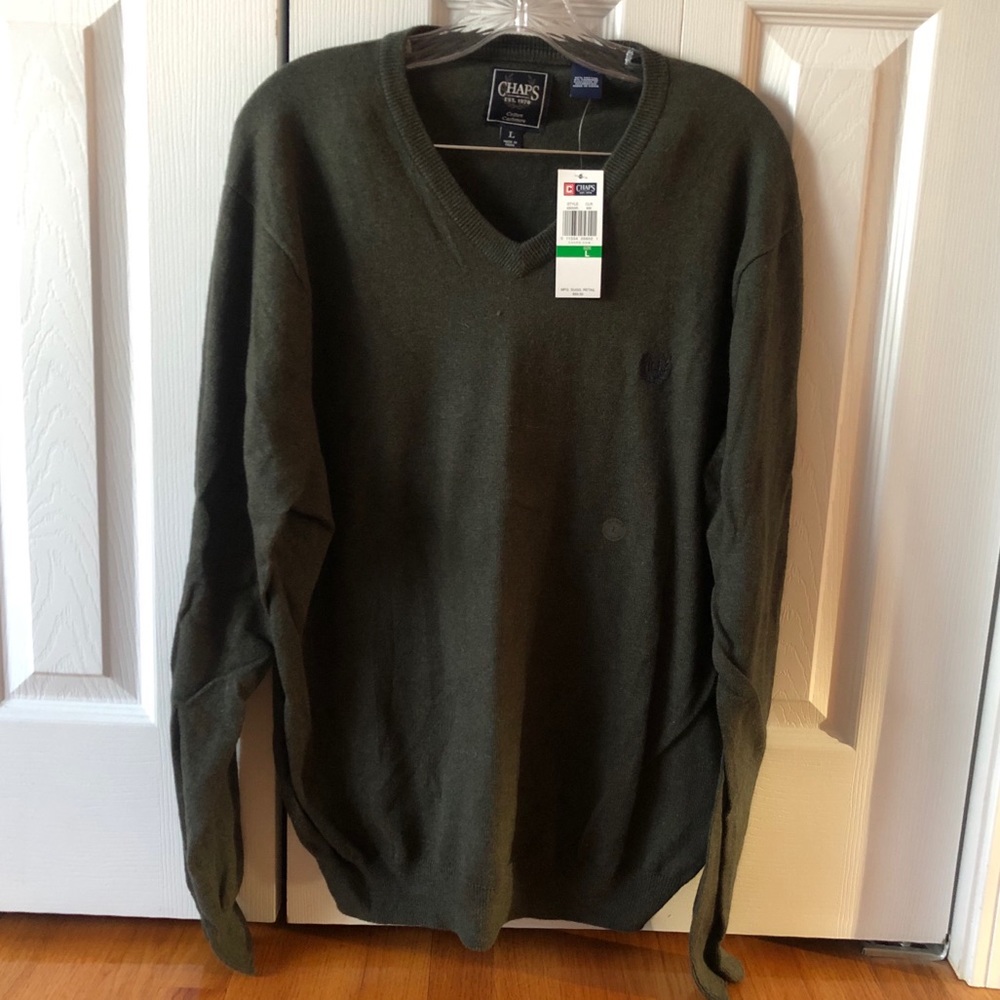 Chap’s Men’s Army Green Sweater